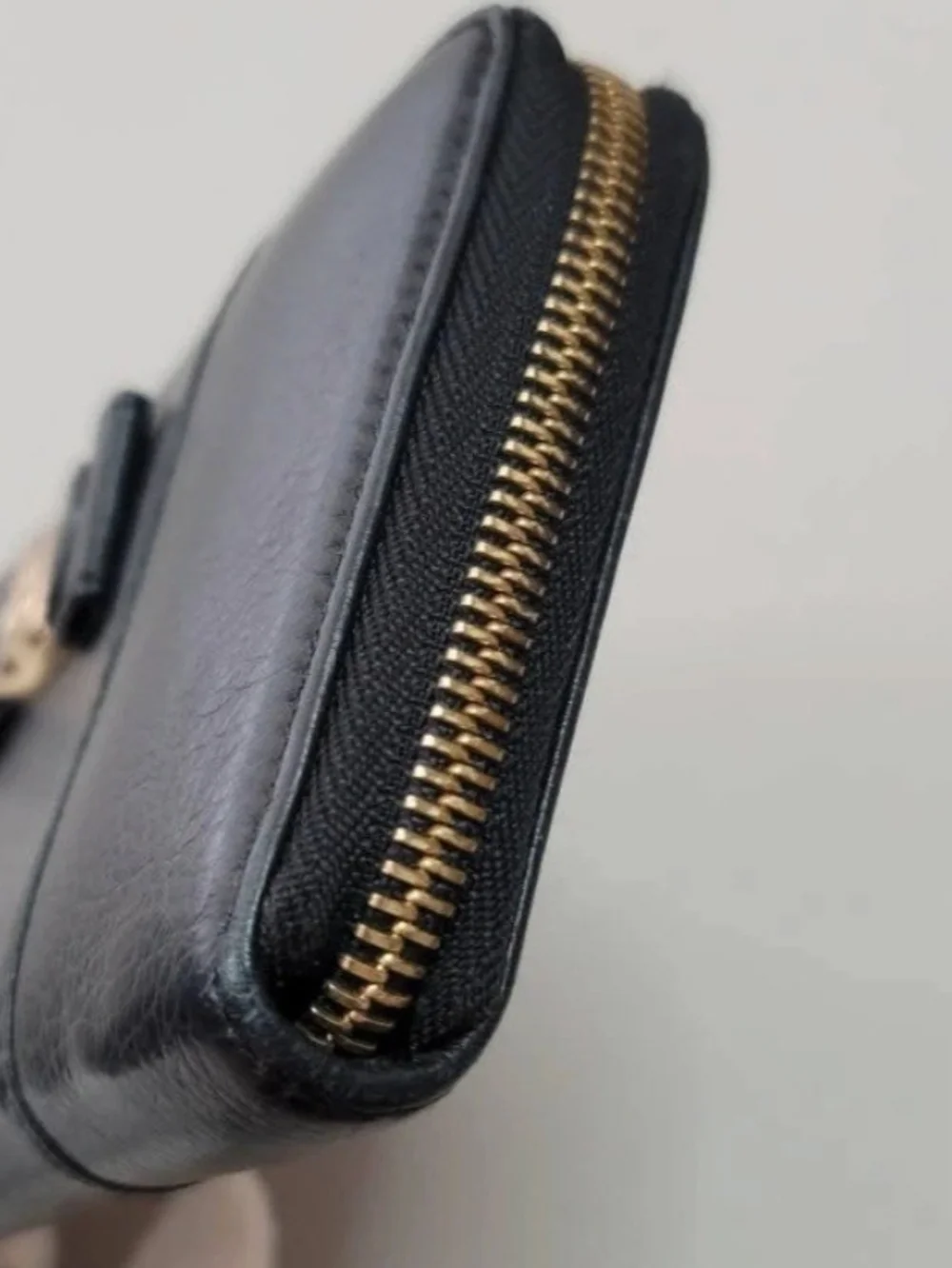 See By Chloe Black Leather Bow Continental Wallet